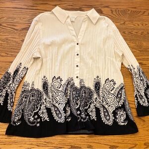 C.J Banks Paisley button down shirt size 1X